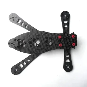 3Personalização de processamento de rack de drone de gravação CNC de placa de fibra de carbono K