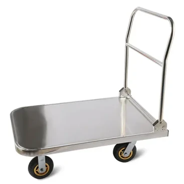 produk: Flatbed Trolley Material: SUS201/ SUS304/SUS316 Type: SUN-YEE TECH standard size or customized on request Function：Transportation Applicable scenes: restaurants, companies, household, logistics and express delivery, moving, dan lain-lain. Feature： Not easy to rust. Strictly selected stainless steel material, refuses to rust and oxidize anti-wear and corrosion resistance. Foldable and easy to store. Armrest folding with 9 circles of thickened bullet is not easy to deformation bending; high hardness screws fixed, not easy to fall off. Bass wheels. Rubber casters bass effect is great for use in many occasions, noise reduction and mute, push and pull smoothly. Multiple steel beams. According to the different sizes, the lower multiple steel beams, increase the load-bearing effect of the whole panel. Ergonomic design, easy to use, labor-saving