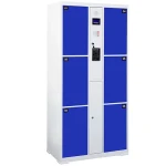 产品: Intelligent Locker Application: Supermarkets, shopping malls, swimming pools, exhibition halls and other storage items Material: powder coated steel or stainless steel Color: as customer required Size: as customer required Control system: key lock/ Barcode system/ electronic card system/ fingerprint system/ face recognition system/ cryptosystem, ETC.