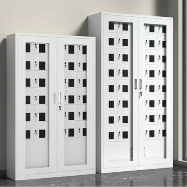 Product: Mobile Phone Storage Cabinet Material: Material: SUS 304/ SUS 201/ SUS 316L/ powder coated steel Size: Standard or Customizable on request Type: Steel door type, Acrylic window door type, Exterior glass door type Feature: Neat row of wires, leakage protection. Neat row of lines, line safety anti-short-circuit, anti-aging, there are problems with automatic power-off. Aluminum alloy snap handle. Made of aluminum alloy, exquisite and beautiful, smooth and flat to the touch Built-in single small door. High-quality transparent acrylic material, the contents of the cabinet can be seen at a glance, and another label design, easy to find. Multi-hole power socket. Internal multi-hole power outlet, multiple models available, can be used at the same time, simple and convenient, safe to use. Double door design. Glass door inner door double protection, both safe and beautiful, make life more comfortable