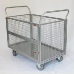 As following is a Turnover Car trolley sample we do before. It is made of stainless steel 304. Used for handling goods in clean rooms. The size is 1200*600*900 mm (너비*세*높이). The maximum load can be 400kg. The fence can be opened to facilitate the placement of goods.